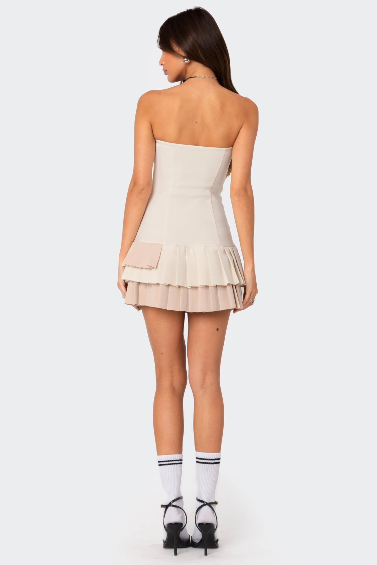 Cassia Pleated Mini Dress