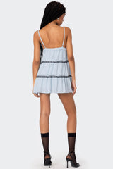 Angelica Tiered Ribbon Mini Dress