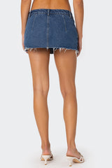 Clementine Low Rise Denim Micro Skort