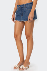 Clementine Low Rise Denim Micro Skort