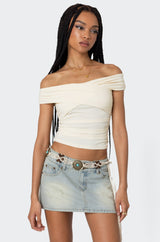 Crisscross Off Shoulder Top