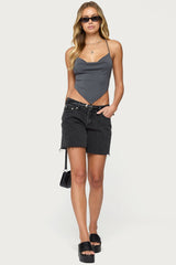 Tilla Backless Cowl Neck Top