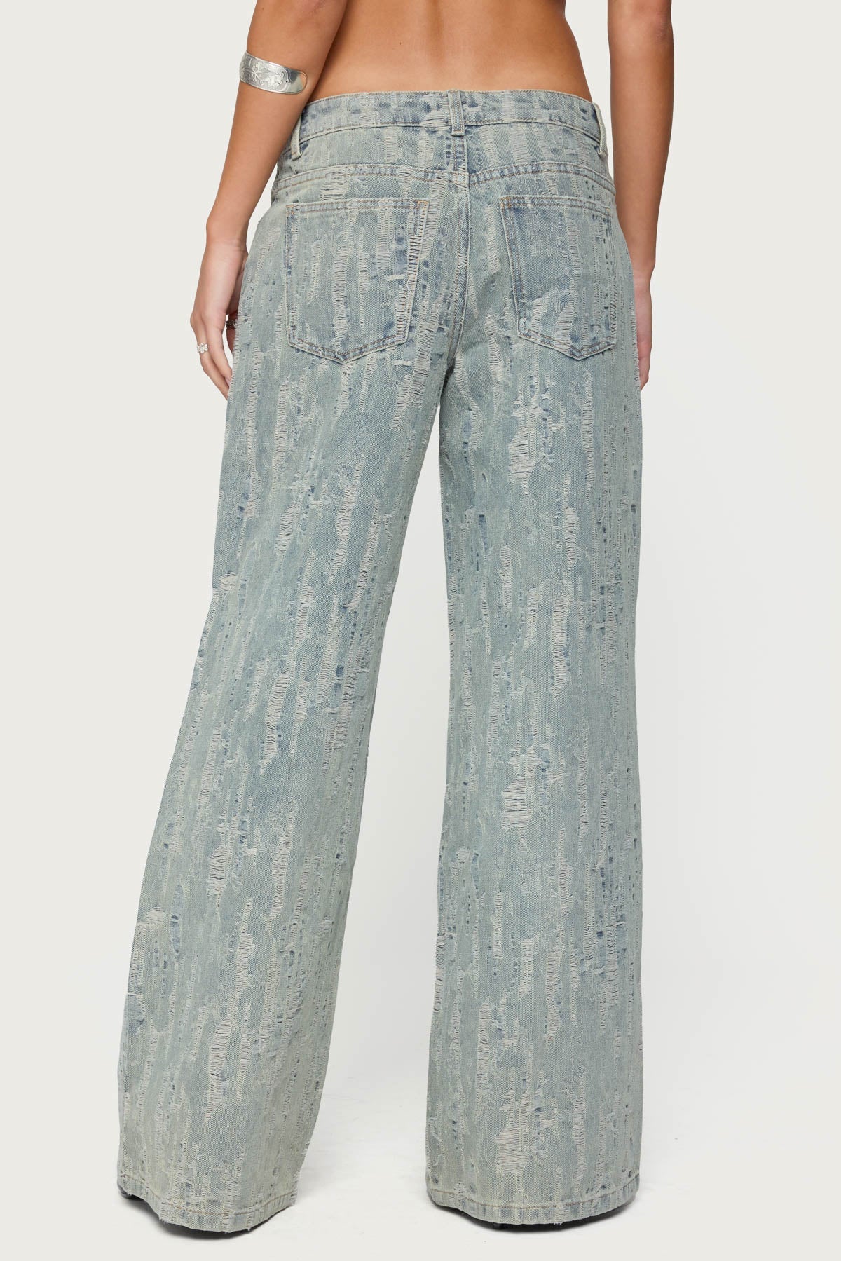 Blaze Distressed Low Rise Baggy Jeans