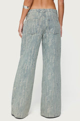 Blaze Distressed Low Rise Baggy Jeans
