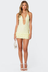 Debby Backless Lace Mini Dress