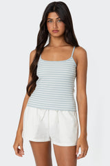 Gretta Striped Ribbed Tank Top