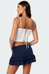 Greca Striped Poplin Corset