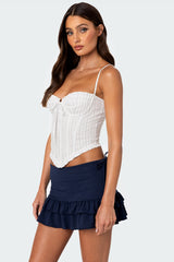 Greca Striped Poplin Corset