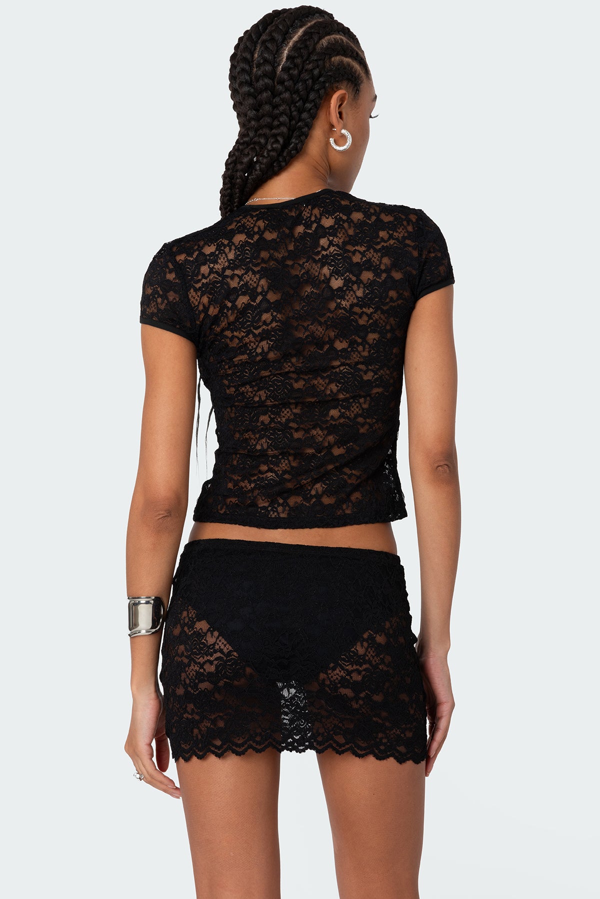 Kaori Sheer Lace T Shirt