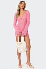 Brie Cut Out Crochet Mini Dress