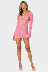 Brie Cut Out Crochet Mini Dress