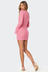 Brie Cut Out Crochet Mini Dress