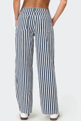 Striped Low Rise Jeans