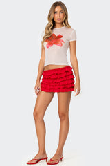 Constance Ruffled Mini Skirt