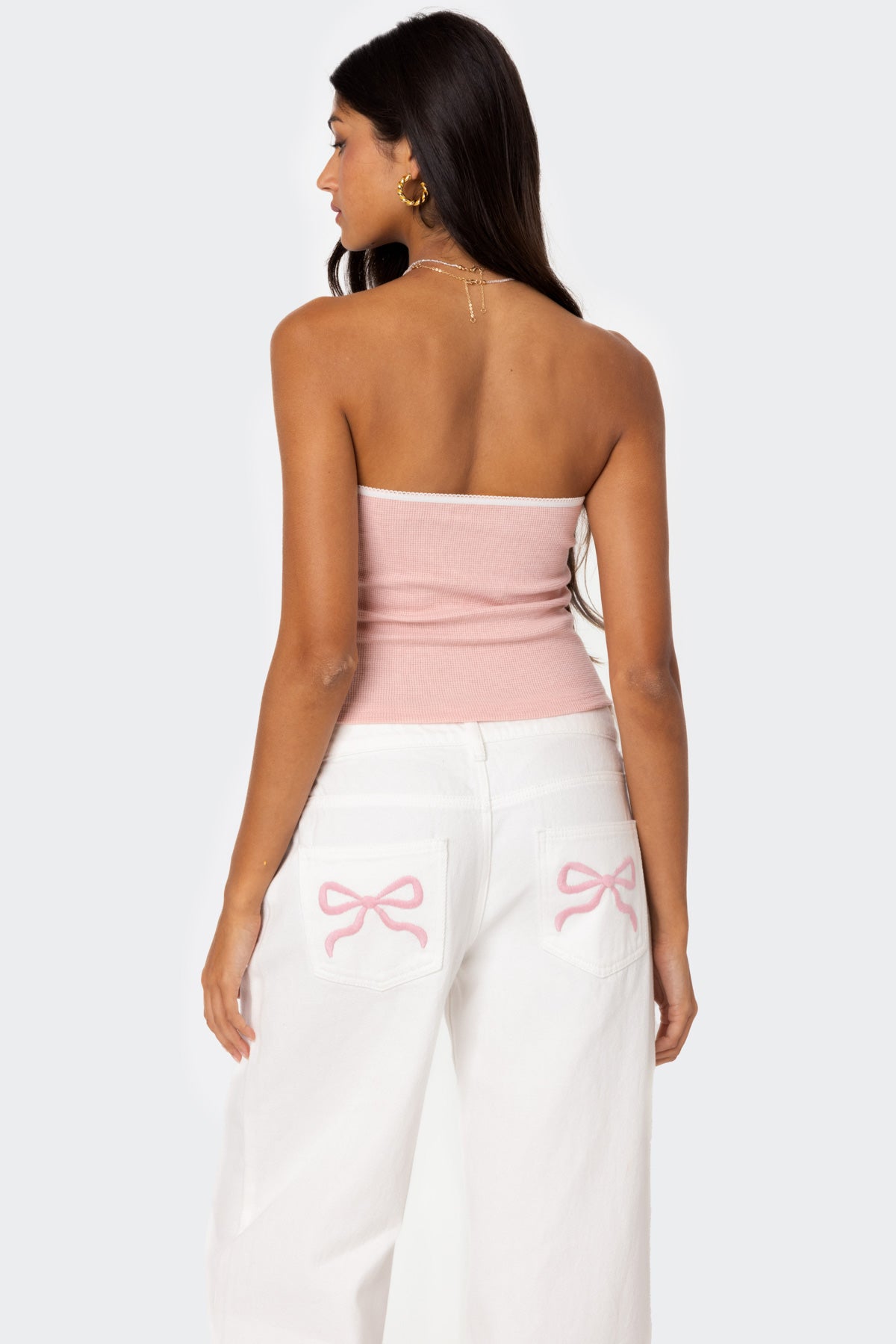 Kacey Strapless Waffle Top