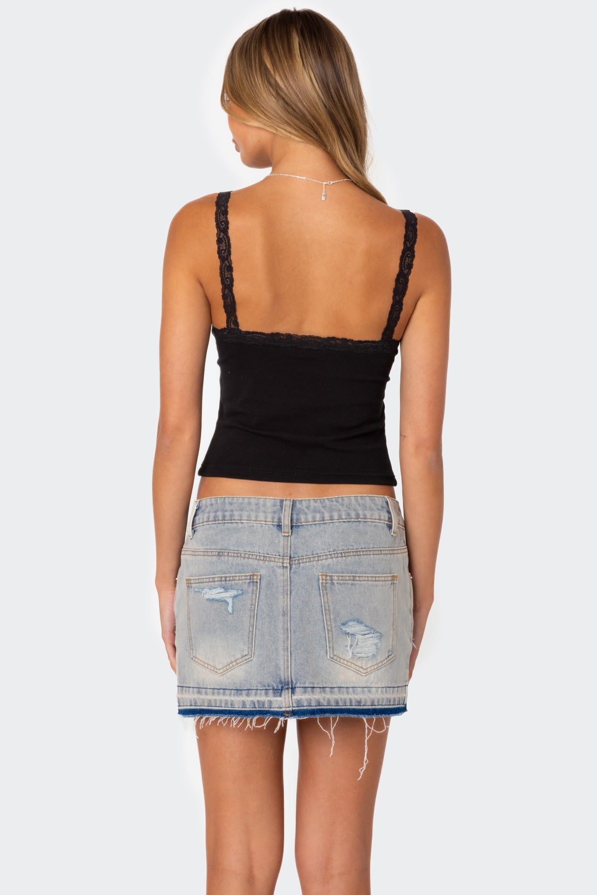 Amilia Lace Trim Tank Top