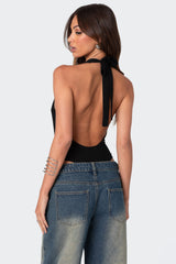 Deep V Backless Bodysuit