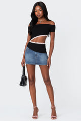 Annaise Off Shoulder Cut Out Top