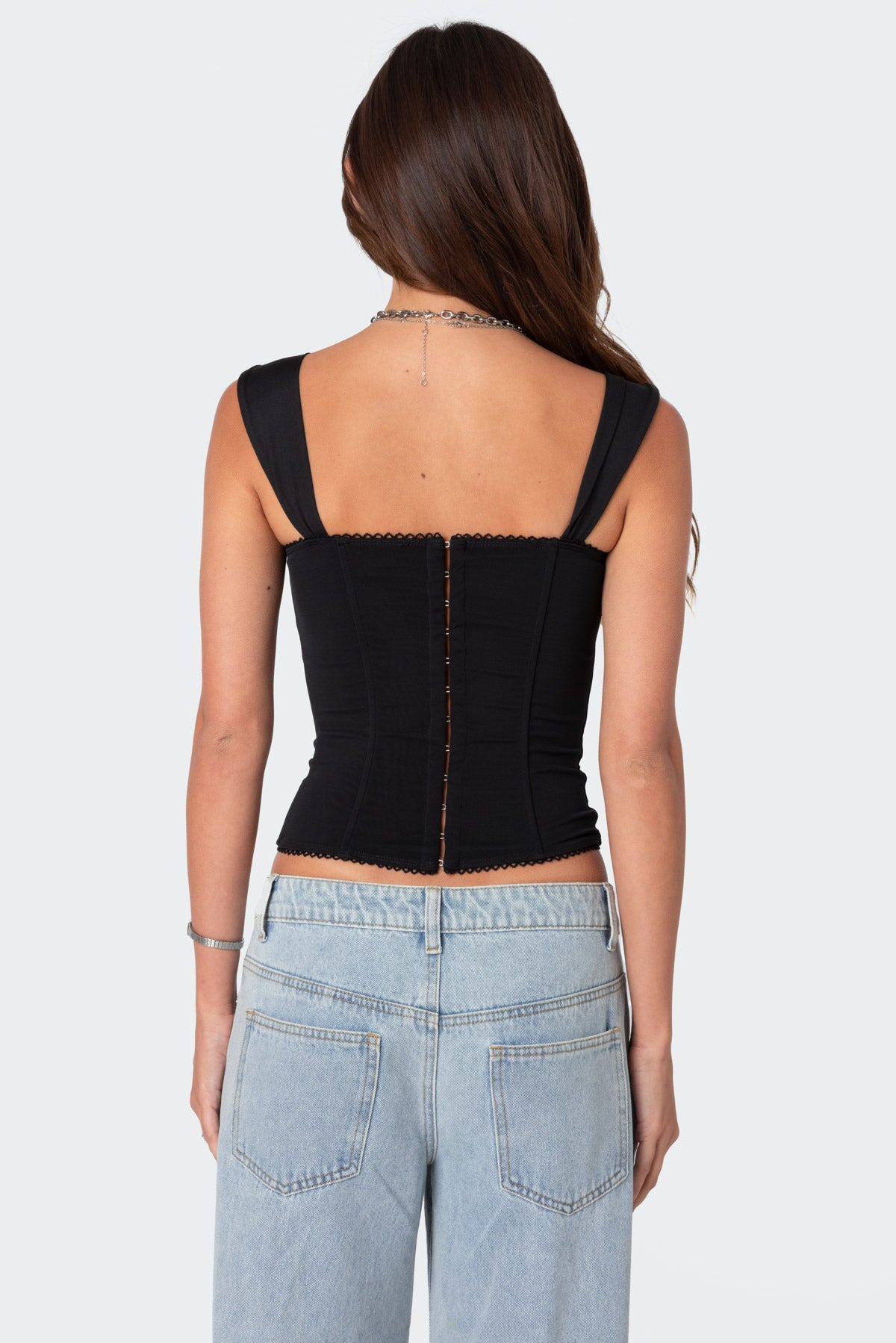 Marcella Wide Strap Mesh Corset