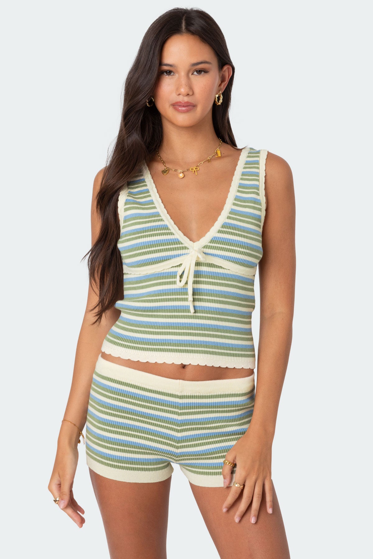 Serana Striped Knit Top