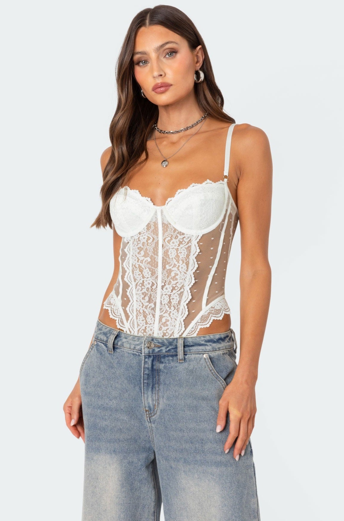 Cabaret Lacey Sheer Mesh Bodysuit