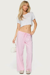 Petite Olivia Striped Loose Fit Trousers
