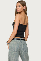Blanco Studded Grommet Tube Top