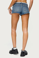 Olesia Tie Belt Denim Shorts