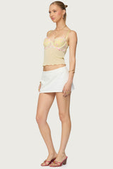 Embroidered Floral Sheer Bra Top