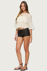 Missey Ruffled Chiffon Top