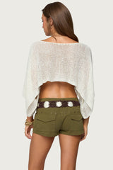 Laline Oversized Knit Crop Top