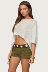 Laline Oversized Knit Crop Top