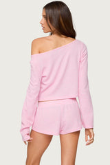 Teddy Cropped Waffle Top