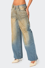 Muddy Washed Low Rise Jeans