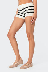 Galia Striped Knit Shorts