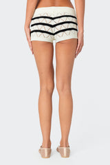 Galia Striped Knit Shorts