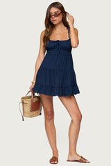 Sontana Ruched Tiered Mini Dress