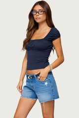 Oleana Gathered Bust Top