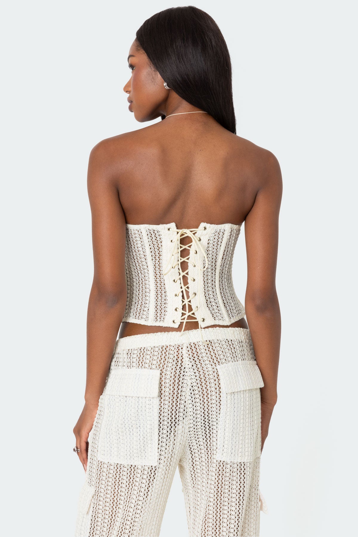 Ines Sheer Crochet Corset