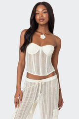 Ines Sheer Crochet Corset