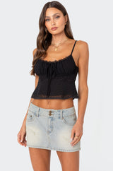 Wendy Tie Back Lacey Top