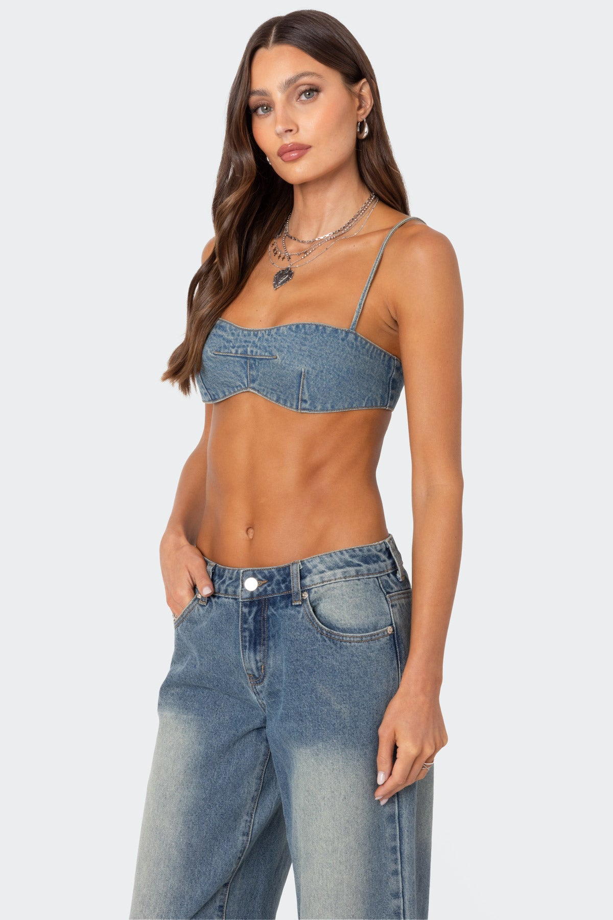 Brandy Denim Bralette