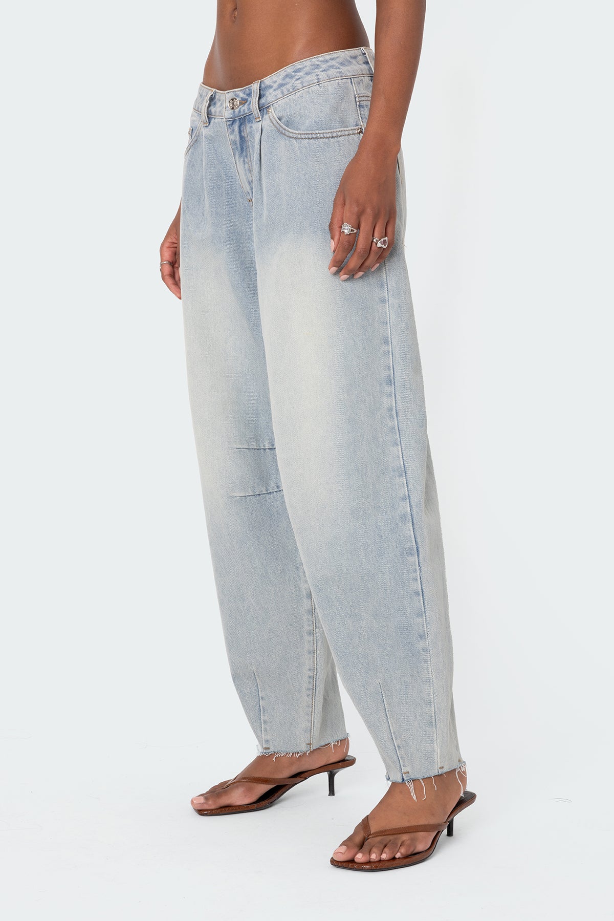 Balloon Washed Low Rise Jeans