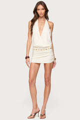 Adrian Knit Halter Mini Dress