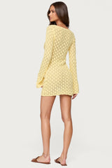Brie Cut Out Crochet Mini Dress