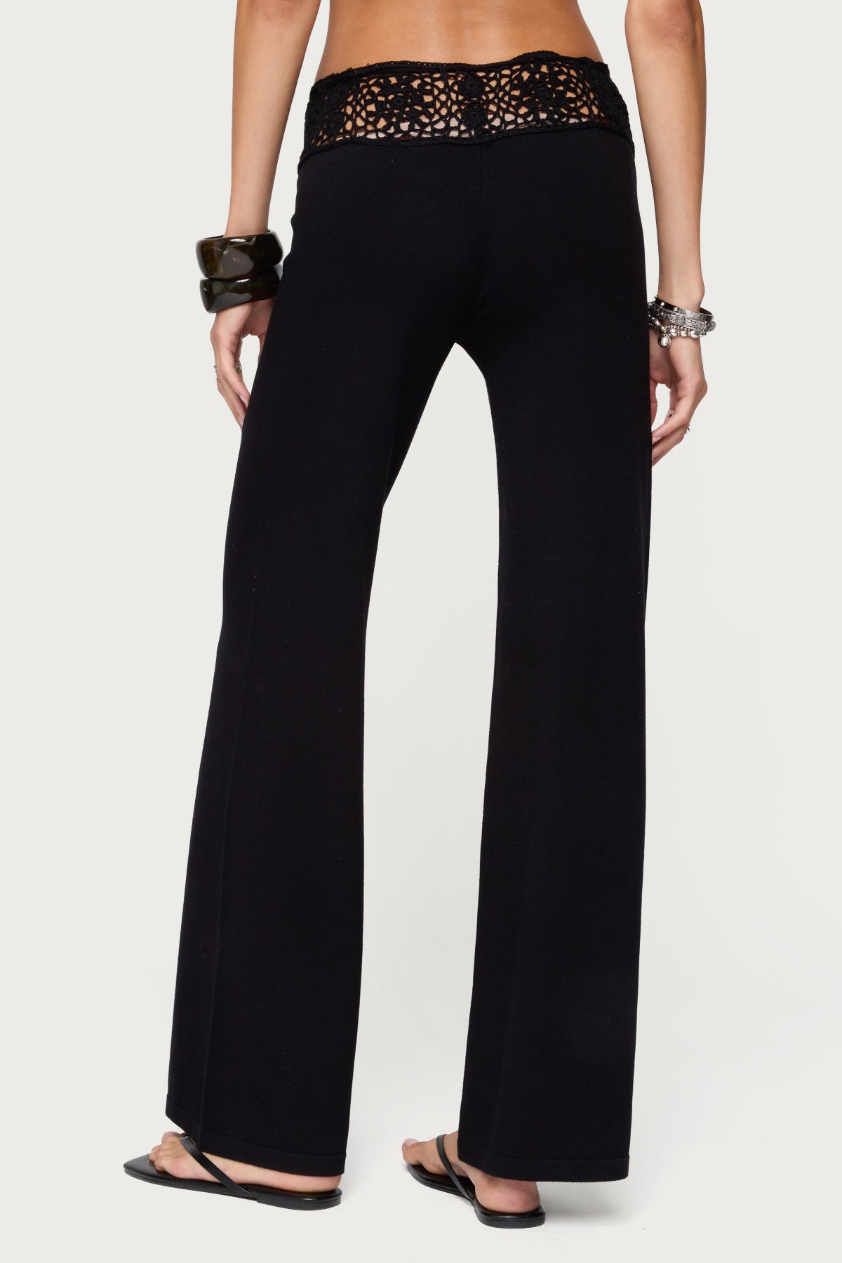 Kirsty Crochet Waist Knit Trousers