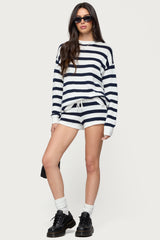 Amaris Striped Knit Shorts