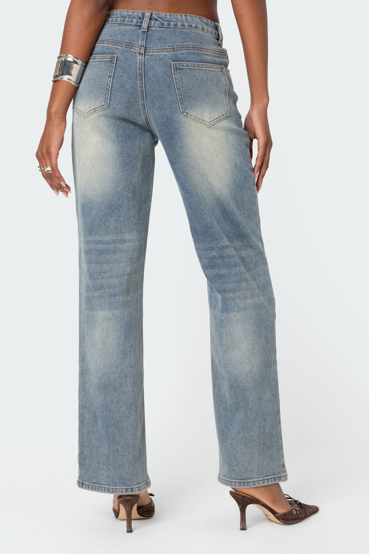 Amia High Rise Straight Leg Jeans