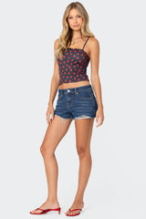 Fern Mid Rise Denim Shorts