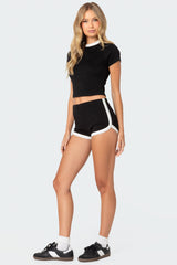 Elana Contrast Micro Shorts